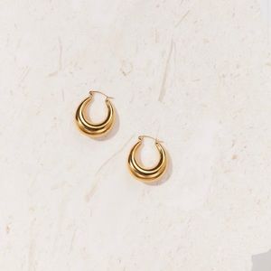 Gold plated hoop earrings! Perfect for any occasion.